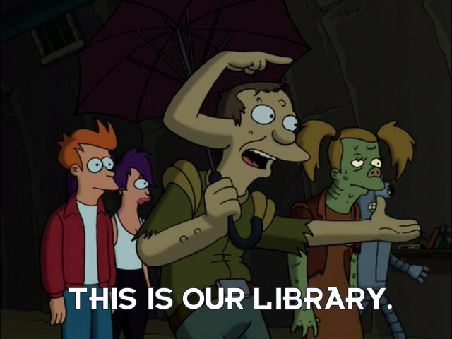 Raoul: This is our library.