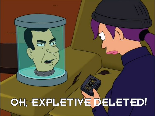 Richard Nixon’s head: Oh, expletive deleted!