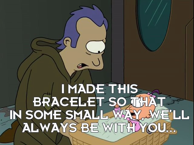 Turanga Morris: I made this bracelet so that in some small way, we’ll always be with you...